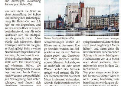 Ein Leserbrief zu Hafen-Ost und dem Wasserspiegel